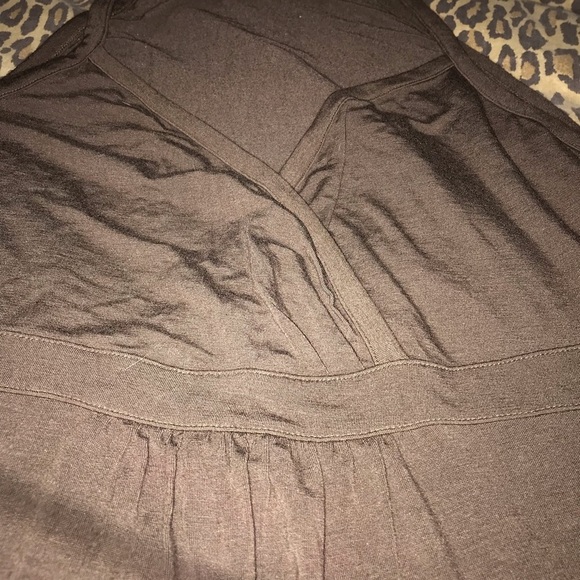 INC International Concepts size XL cocoa brown sleeveless V- neck with stretch - Picture 9 of 11